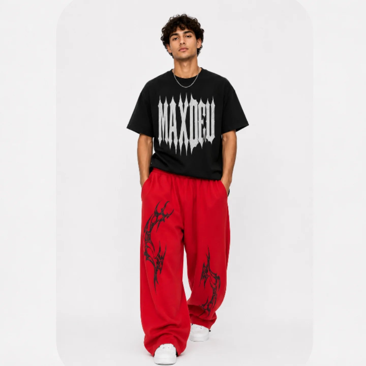 Pantalón Baggy Tribal Rojo