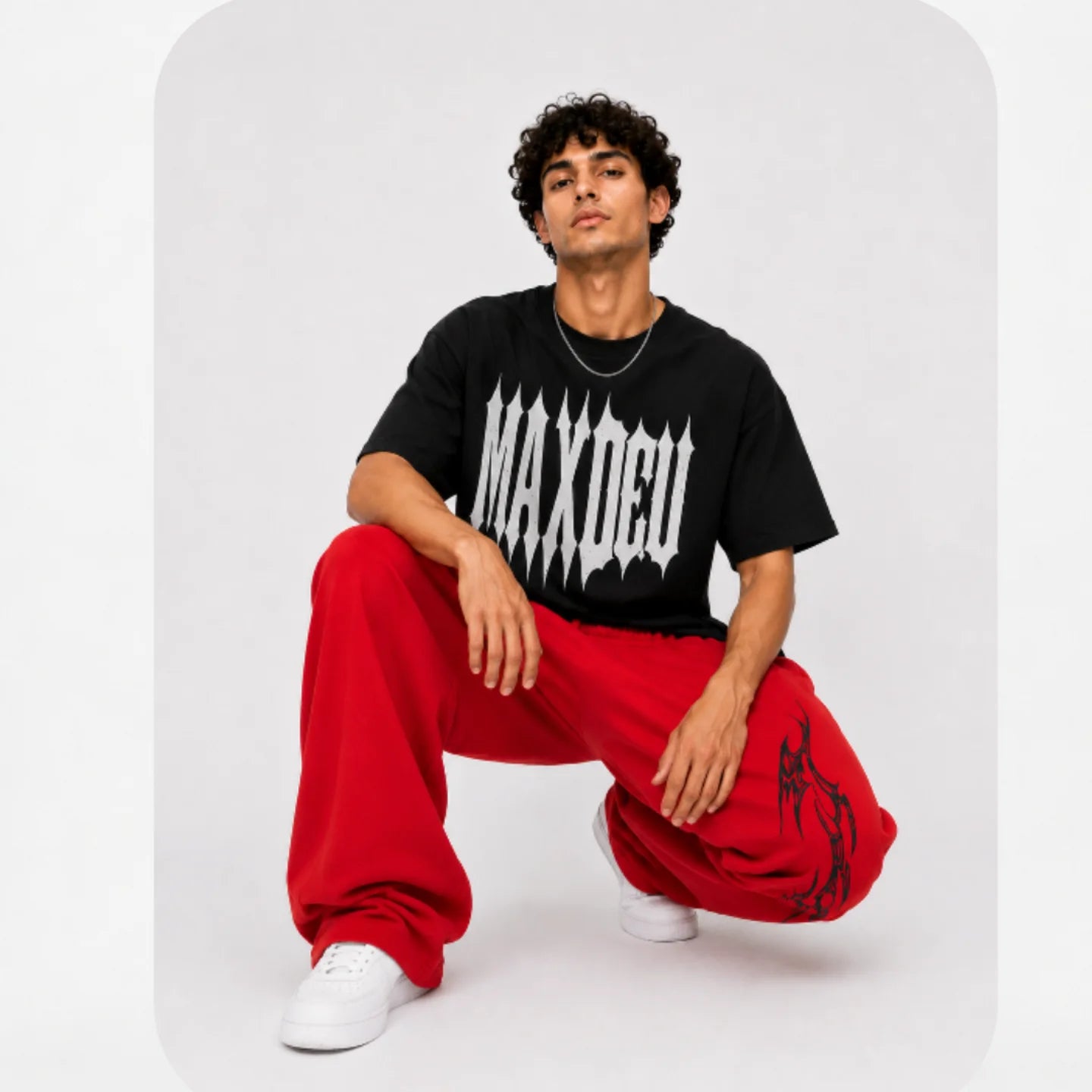 Polera Oversize Maxdeu Negra Púas