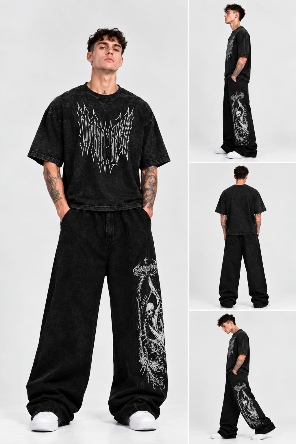 Pantalón Calavera Negro Maxdeu Goon