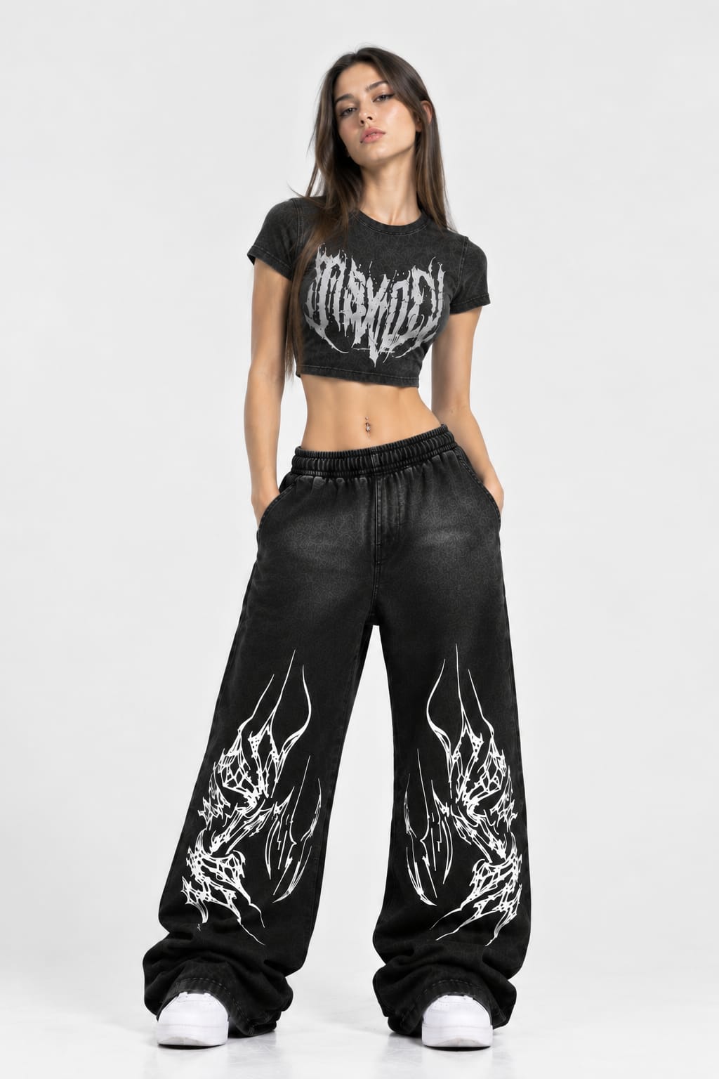 Pantalón Focalizado Negro Tribal
