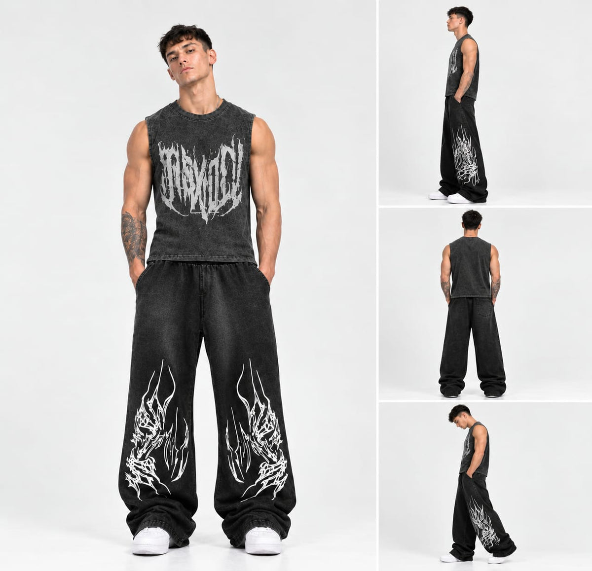 Pantalón Focalizado Negro Tribal