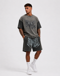 Shorts Acid Wash Got gris