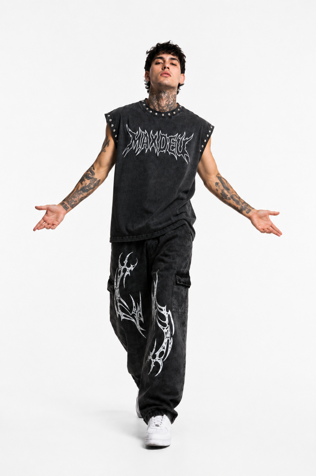 Polera Oversize a.w manga 0 Maxdeu Fuego