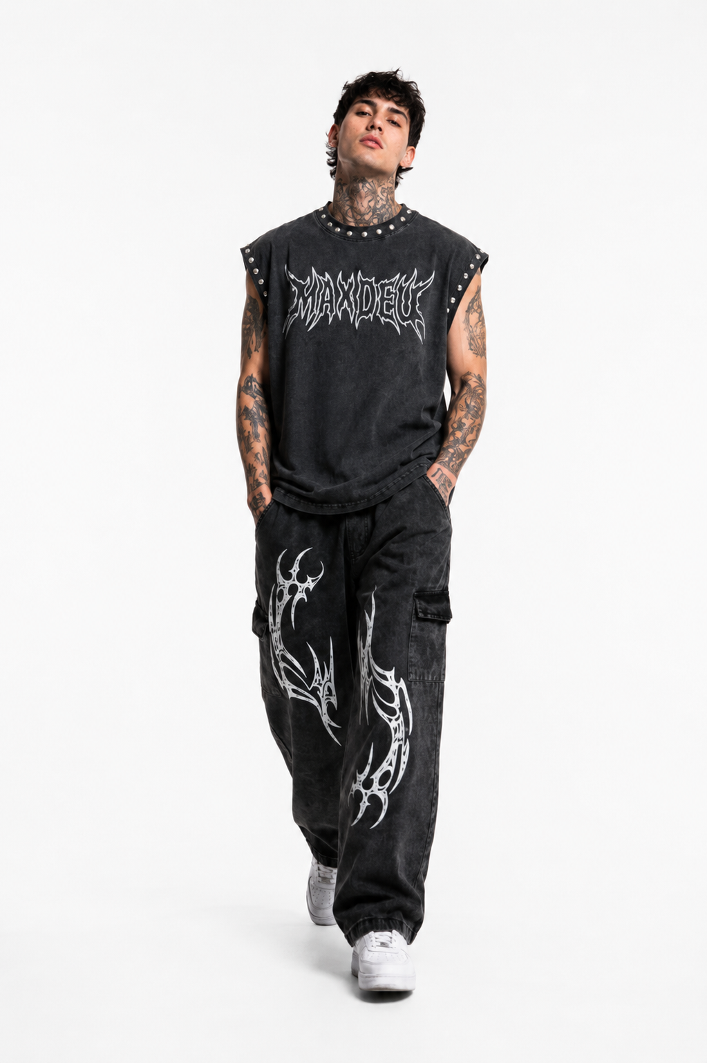 Polera Oversize a.w manga 0 Maxdeu Fuego