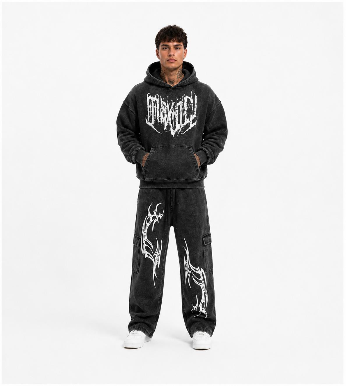 Pantalon Baggy Cargo Tribal, Acid Wash Maxdeu.