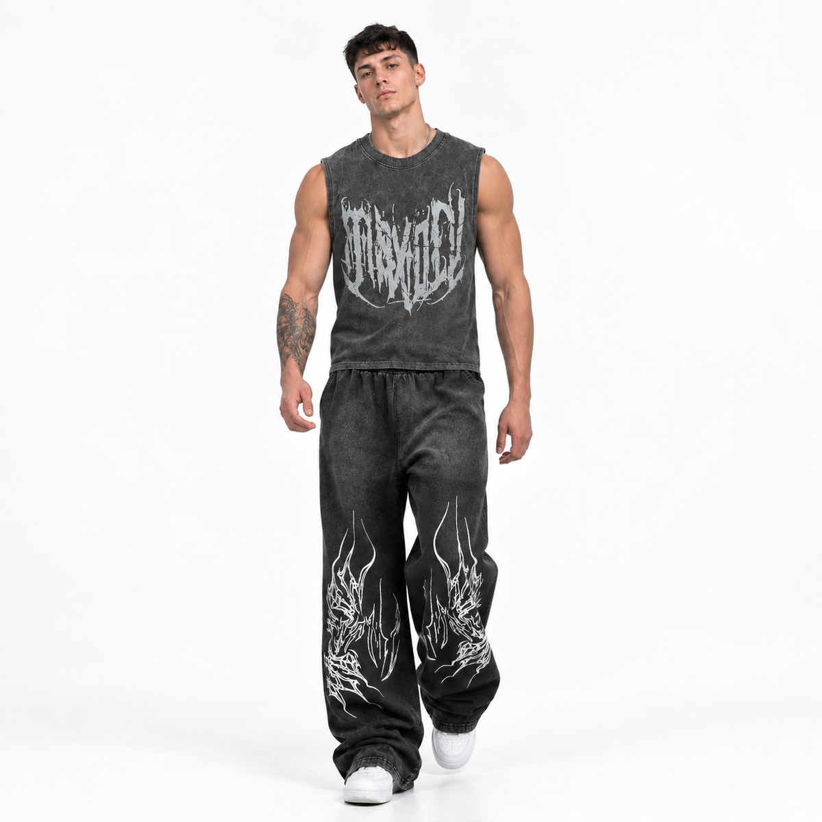 Pantalón Focalizado Negro Tribal
