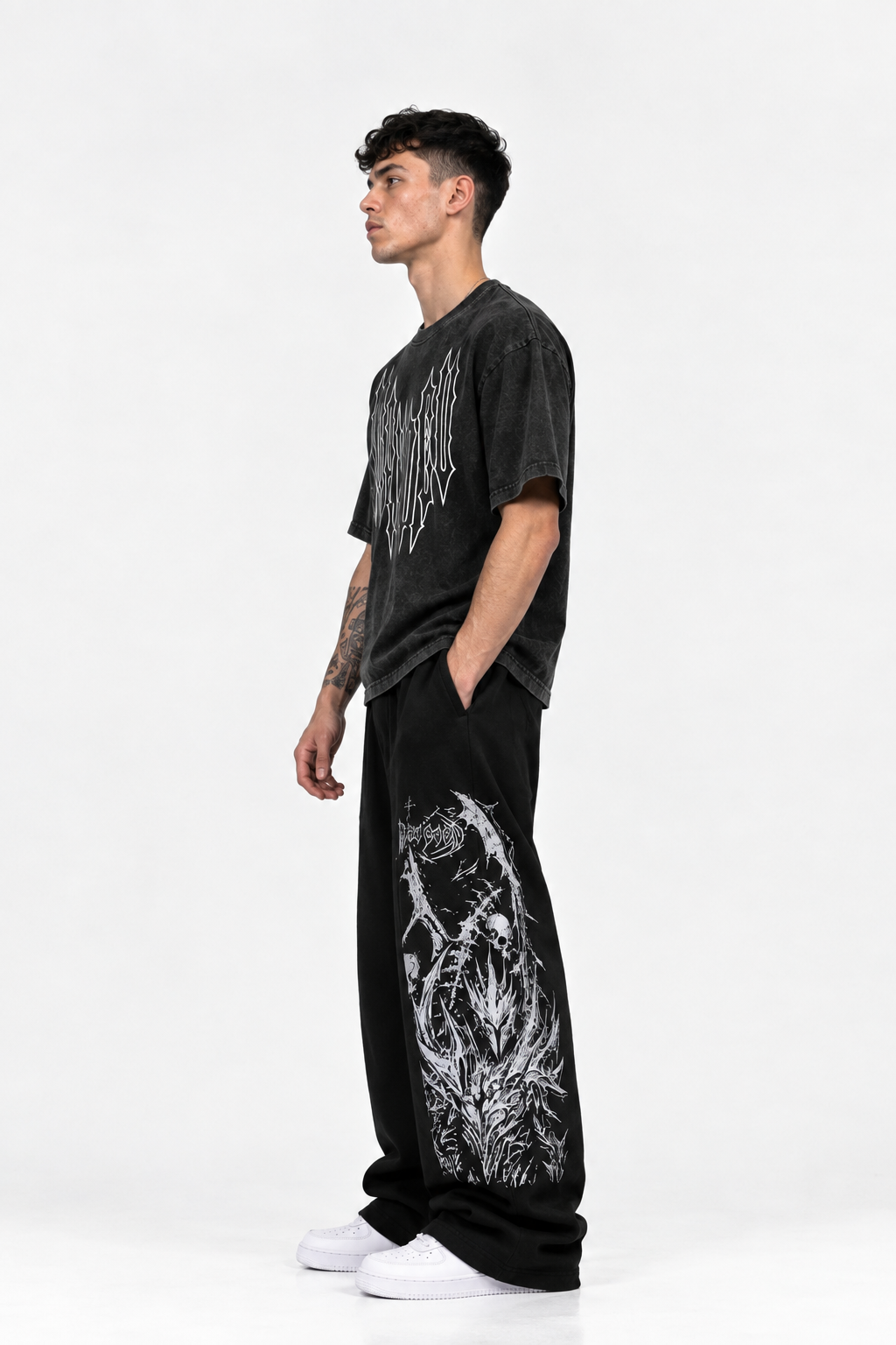 Pantalón Calavera Negro Maxdeu Goon