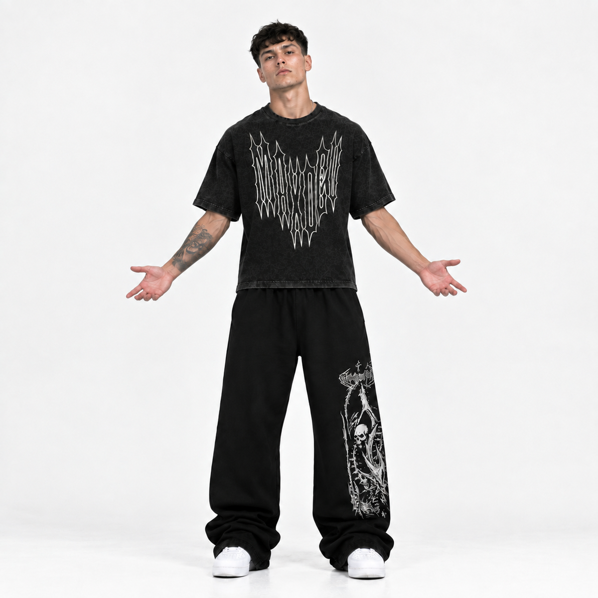 Pantalón Calavera Negro Maxdeu Goon