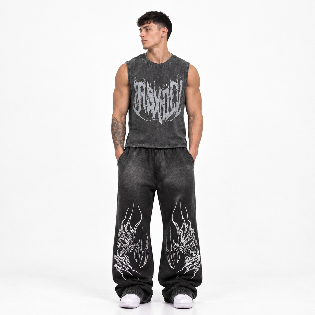 Pantalón Focalizado Negro Tribal