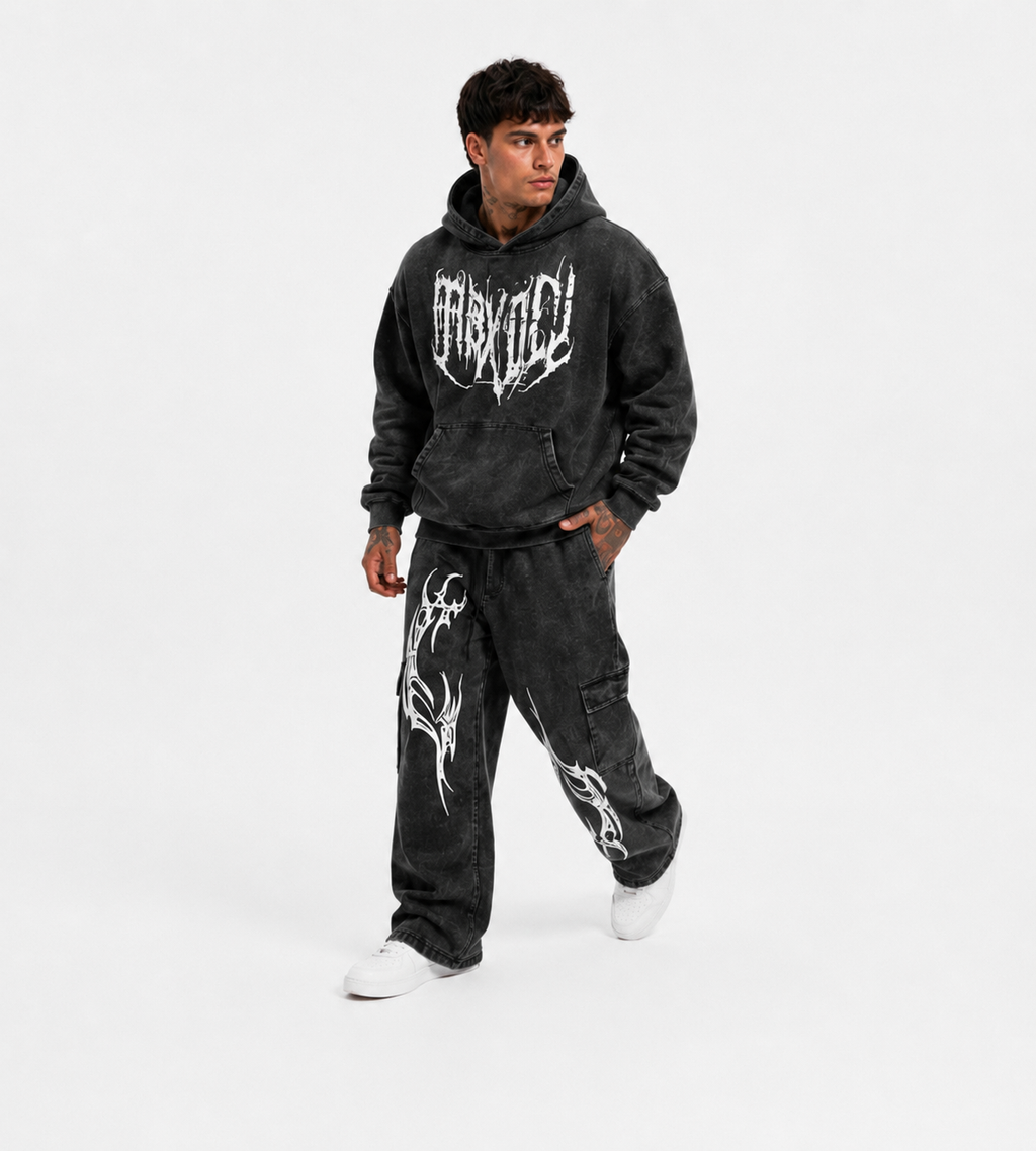 Pantalon Baggy Cargo Tribal, Acid Wash Maxdeu.