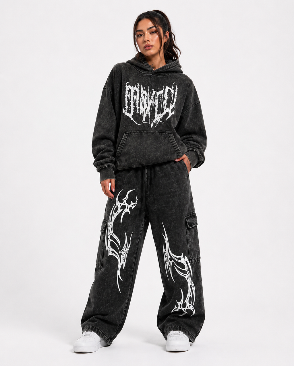 Pantalon Baggy Cargo Tribal, Acid Wash Maxdeu.