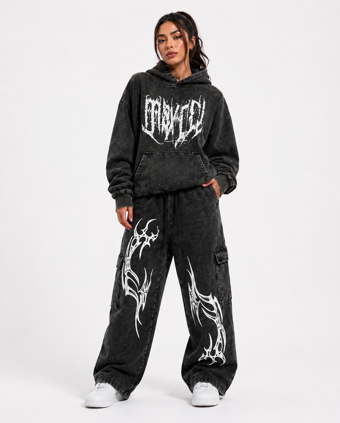 Pantalon Baggy Cargo Tribal, Acid Wash Maxdeu.
